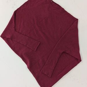 JAKI LONDON Asymmetric Draped Sweater Black S/M NWT Made in Italy Seamless Knit